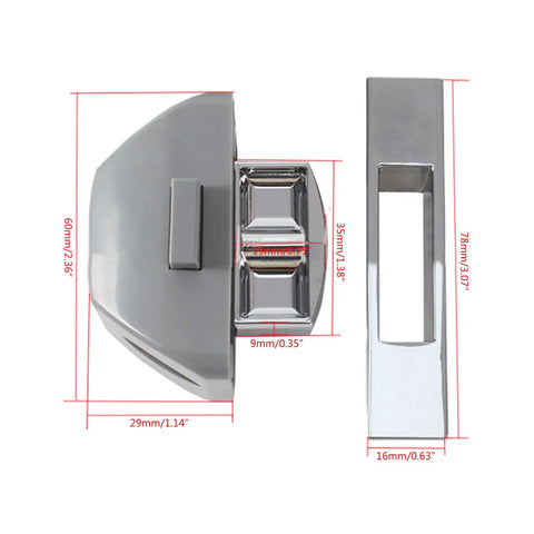 Push Button Cabinet Latch Lock For Yachts And RVs Keyless Cupboard Catch For Campers And Caravans size guide
