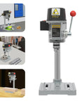 Powerful 340W Benchtop Drill Press With 3 Speed Settings Up To 16,000 RPM 0.98 Inch Drill Depth, precise woodworking tool setup.