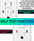15 Amp GFCI Outlet With LED Indicator Tamper Resistant Safe Indoor Outdoor Receptacle With Wall Plate And Screws UL Listed 10 Pack