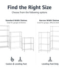 Beefy Heavy Duty Steel Wire Shelving Rack With Chrome Finish 3 Shelf Adjustable Storage System dimensions comparison chart
