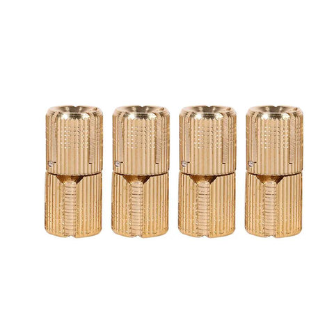 Copper Cabinet Door Concealed Drum Hinges With 180 Degree Opening For DIY Projects, Pack of 4 shown aligned vertically