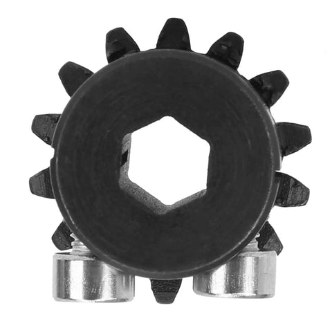 Pro-Grade 8mm Bevel Pinion Gear 14 Teeth With Cast Steel Clamp Bore Sprocket For Industrial Automation, front view