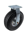 Heavy Duty 10 Inch Pneumatic Caster Wheel Air Filled Tire crushes potholes and rolls smooth for carts and outdoor builds