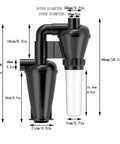 Heavy Duty Double Cyclone Dust Collector Filter for Turbocharged Woodworking Systems Industrial Separator Canister
