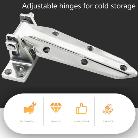 Walk-In Ready Commercial Refrigerator Hinges With Rise Technology and Spring Assisted Closures for Flush Easy Installation