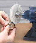 Using 6 Inch Bench Buffer Polisher For Metal Jewelry Knives Wood Jade And Plastic, Easy To Use Buffing Station for polishing ring
