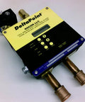 Delta Point Dpl-12Gm-6-E1c-Fe12-F-Y Water Shut Off Valve With Flow Meter For Industrial Plumbing And Process Lines Heavy Duty Valve Assembly Like New Used Condition 15 Lb Weight, yellow-black metal unit