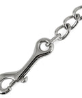 4 Mm Stud Chain Lead With Bolt Snap And Swivel Eye End 20 Inch Nickel Plated Horse Lead Chain close-up