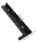 Heavy Duty Floating Shelf Brackets 2 Pack Black Steel Wall Mounted L Brackets with dimensions