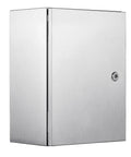 Pro Level 16 By 12 By 8 Inch Genuine 304 Stainless Steel Electrical Enclosure Box built like a tank with a lock.