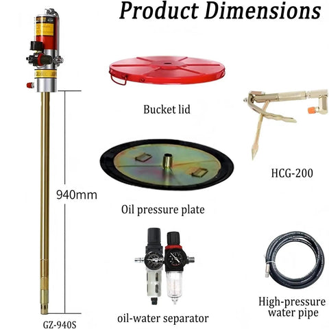 Grease Monkey Approved Pneumatic Grease Gun And Air Powered Lubrication Pump With 50 To 1 Pressure Ratio For Quick No Sweat Maintenance On Cars Trucks And Gear