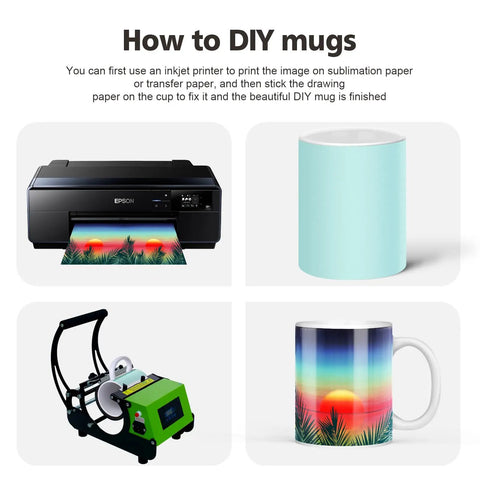 11 Oz Sublimation White Ceramic Mugs Set Of 24 Blank Coffee Cups Microwave Safe For Crafts Do It Yourself Printing Process