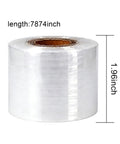 Heavy Duty Stretchable Shrink Film For Snug Bottle Jar And Can Sealing No Heat Packaging Roll, 7874 inches long, 1.96 inches wide.