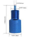 Pro Shop Grade Brake Proportioning Valve Bleeder Tool Compatible With Gm Combination Valves Pv2 Pv4, aluminum component with blue finish.