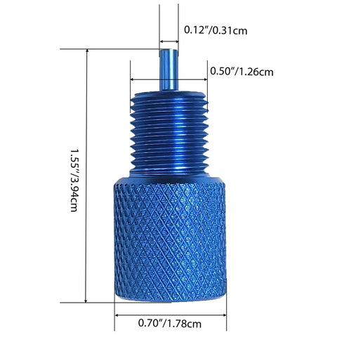 Pro Shop Grade Brake Proportioning Valve Bleeder Tool Compatible With Gm Combination Valves Pv2 Pv4, aluminum component with blue finish.