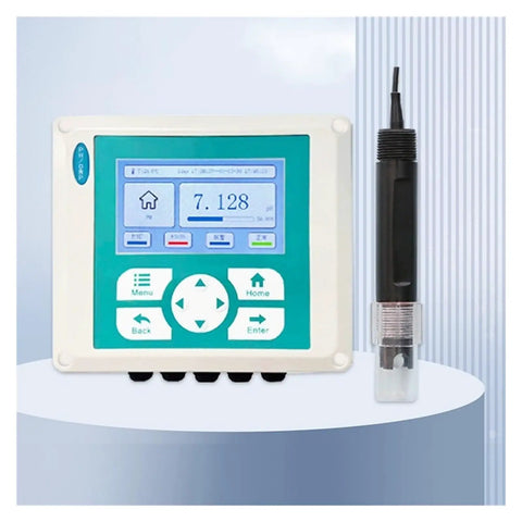 Industrial Wastewater PH Controller Meter And Online Flow Meter With Slick Water Sensor for real-time tracking display and sensor.