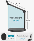 Heavy Duty Studio Mic Arm Stand For Desktop With Solid Steel Base, Supports Up To 2.64 Lbs, Max Height 14.3 in, Foldable Storage