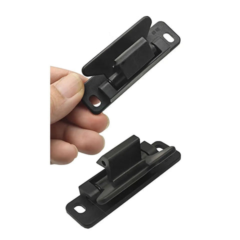Black Heavy Duty Door Buckle And Outer Door Stop Kit for Cabinets Drawers, easy install, hidden lock, durable metal construction
