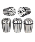 Top Notch Spring Collet ER11 ER16 ER20 ER25 ER32 For CNC Milling And Engraving Spindle set of 5 precision steel collets.