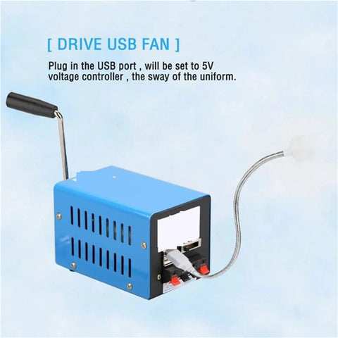 Outdoor Emergency Power Generator With Hand Crank USB Charging 20W Portable Power Station For Camping And Survival Gear