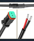 Hassle Free Universal Wiring Harness With Deutsch Dt Connectors And Dtp Adapters 2 Pin Wire Extension Kit showing connectors and wires.