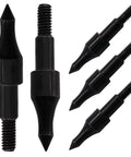 Beefy 12 Pack 100 Grain Archery Field Points For 5 16 Inch Arrows Practice Arrow Tips For Recurve Compound Bow And Crossbow Black