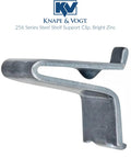 Killer Quality Adjustable Steel Pilaster Shelf Support Clips Zinc Coated Heavy Duty Mounting Hardware Pack Of 20 close-up of clip