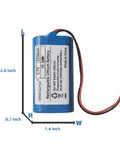 High Capacity All Day 5200mAh 3.7V Rechargeable Li Ion Battery Pack with JST Connectors for GPS, 2.8x0.7x1.4 inches dimensions
