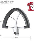 Flex Edge Beater For Tilt Head Stand Mixers Must Have Weeknight Friendly 4.5 To 5 Quart With Silicone Scraper Edge and dimensions
