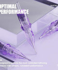 Pro2 Tattoo Needle Cartridges With Textured Pin Tech For Slick Ink Flow Control 20 Pack Round Liner Membrane Disposable Cartridges Model 1203RL X Compatible With All Cartridge Grips, purple