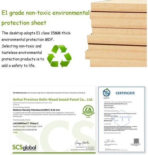 E1 grade non-toxic environmental protection sheet for Zero Stress Height Adjustable Standing Desk With Smooth Roll Mobile Laptop Cart.