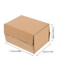 30 Pack Brown Kraft Corrugated Shipping Boxes For Mailing And Small Biz Storage Heavy Duty Packaging Durable Mailers shown in dimensions
