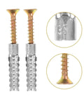 Heavy Duty Hollow Wall Anchor Kit Rock Solid Expansion Bolts For Drywall And Plaster showing 8mm hollow anchors and screws.