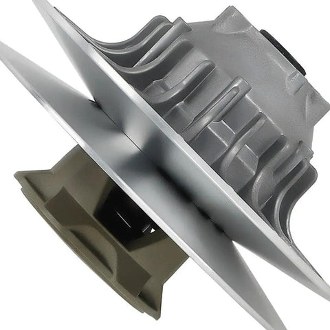 Heavy Duty Secondary Driven Clutch Assembly For 330 400 450 1000 4x4 Vehicles Drop In Swap Replacement close-up angle showcasing metal and composite materials.