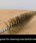 Long Reach Tree Cleaning Brush With Stainless Steel Bristles For Bark And Trunk Cleaning Jin Brush For Deep Scrub Handy Care Tool For Delicate Indoor And Outdoor Mini Trees, close-up