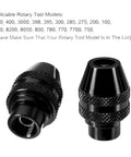 Six Piece Quick Change Keyless Chuck Kit for Dremel Rotary Tools 1/32 to 1/8 Inch Shank Replacement Drill Chuck Adapter view