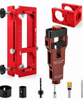 No Sweat Two In One Door Hinge And Lock Installation Jig With Heavy Duty Aluminum Router Template Fitting 2.5 to 5 inch frames