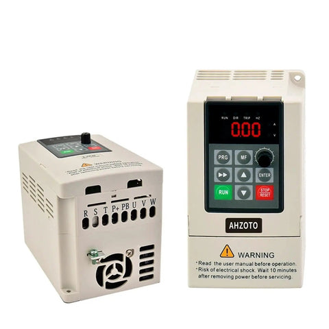Budget Friendly 380V 3 Phase VFD Inverter Motor Speed Controller 0.75kW Through 7.5kW Range Easy Setup Energy Saving Variable Frequency Drive Converter For Industrial Motors And Machinery Usage, beige front view