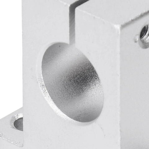 Close-up of Cool 10Pcs SK16 Linear Motion Rail Support Brackets Made From Super Tough Aluminum for precise fittings.