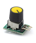 Close-up of PWM Servo And ESC Tester Kit component for FPV RC planes and cars, showing potentiometer dial on circuit board.