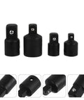 Cool 4-Piece Black Tool Steel Ball Socket Adapter Kit With High Hardness For Tough Jobs And Automotive Work That Lasts A Lifetime, 4 sizes