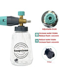Compact Pressure Washer Gun With Foam Cannon For Cars, High Pressure Snow Foam Lance, 3000 PSI, adjustable knob, filter