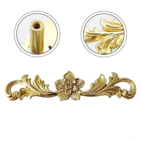 Solid Brass Double Hole Drawer Pulls In Vintage Style For Cabinets Wardrobes And Furniture Drawers With A Retro Vibe Detail View