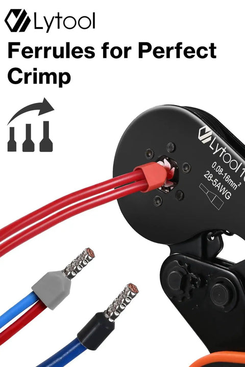 Crimping tool with red cables using Ultimate Wire End Ferrule Kit 1200pcs for stripped wires insulated ferrule crimp pins