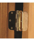 Hinge Mate 300 Door Hinge Installation Kit with Latch and Strike Plate Templates for Doors and Jambs installed on wooden door