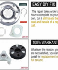 DIY Washer Repair Kit With 285753A Motor Coupling And 285785 Clutch Kit For Whirlpool And Kenmore Washers, Replaces 285331 3351342 3946794 3951311 AP3094537, Complete Replacement Set For Smoother, Quieter Home Laundry, clutch and coupling parts