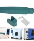 Heavy Duty Industrial Oven Handle For Commercial Baking Equipment in green, with mounting parts for easy installation.