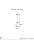 Technical drawing of 8mm shank dovetail router bit with half inch cutting depth and thirteen sixteenths inch cutting height, eight degree angle