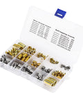 116 Piece Self Tapping Threaded Inserts And Wire Thread Inserts Assortment Kit For M3 M4 M5 M6 M8 M10 Helical Type Thread Reinforcement In Automotive Repair And DIY Projects in organizer case