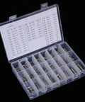 Heavy Duty 280Pcs Stainless Steel Roll Pin Set With Slotted Pins Assortment Kit M1.5 To M8 In Durable Plastic Box